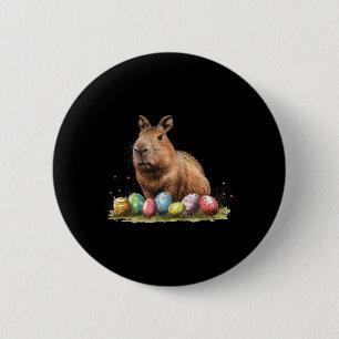Chapa Redonda De 5 Cm Pascua de Pascua Capybyra