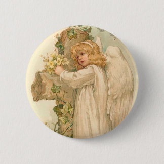 Chapa Redonda De 5 Cm Pascua del Ángel de Pascua