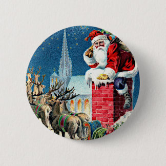 Chapa Redonda De 5 Cm Paseo del trineo de Santa