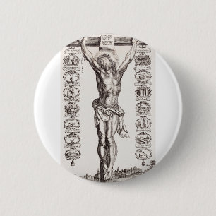 Chapa Redonda De 5 Cm Pasión de Jesucristo crucifixión de Cristo