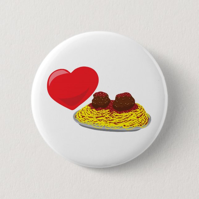 Chapa Redonda De 5 Cm ¡Pastas del amor!  Personalizable: (Anverso)