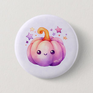 Chapa Redonda De 5 Cm Pastel de Calabaza con Estrellas Vibe Soñador y Li
