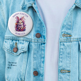 Chapa Redonda De 5 Cm Pastel de colores Bunny & Watercolor Florals