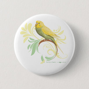 Chapa Redonda De 5 Cm Pastel Green Parakeet