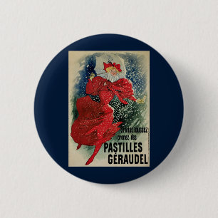 Chapa Redonda De 5 Cm Pastillas para la tos Geraudel Vintage Art Nouveau