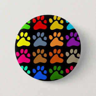 Chapa Redonda De 5 Cm Patas coloridas
