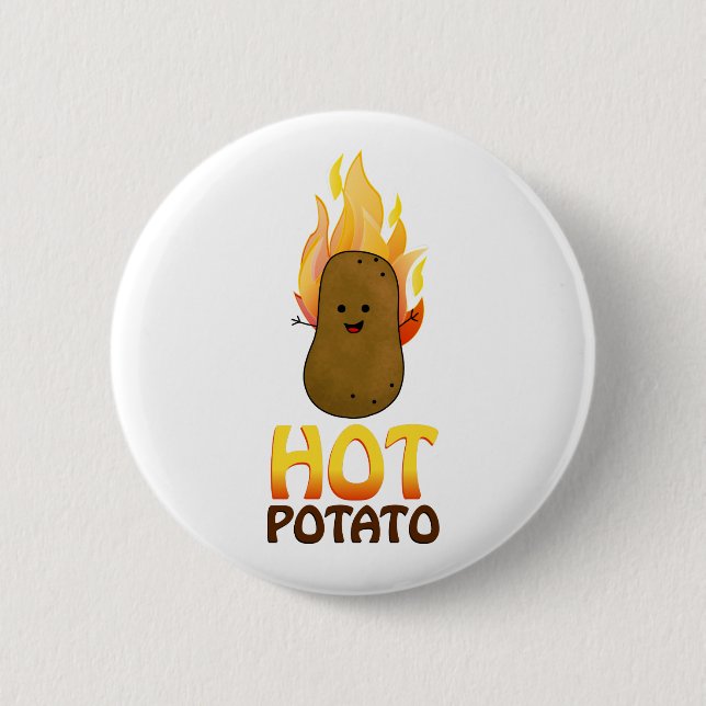 Chapa Redonda De 5 Cm Patata Caliente (Anverso)