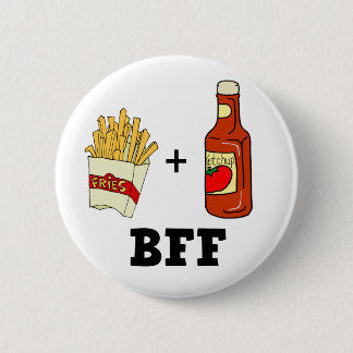 Chapa Redonda De 5 Cm Patatas fritas y Ketchup BFF