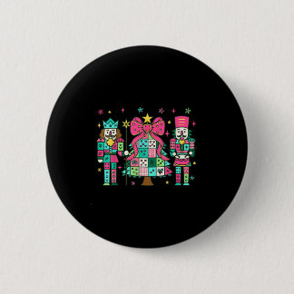 Chapa Redonda De 5 Cm Patchwork Nutcracker Árbol de Navidad Nk Nutcracke