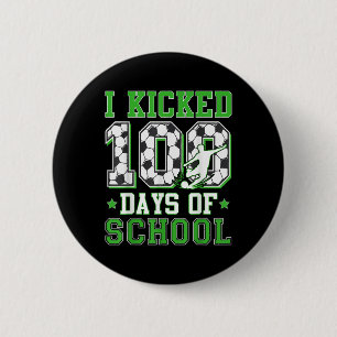 Chapa Redonda De 5 Cm Pateé 100 Días De Fútbol Escolar Niños De 100 Días