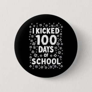 Chapa Redonda De 5 Cm Pateé 100 días de fútbol para niños en el día 100 