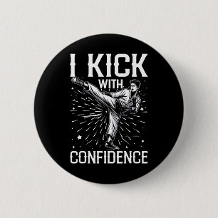 Chapa Redonda De 5 Cm Pateo Con Confianza Artes Marciales Karate Inspira
