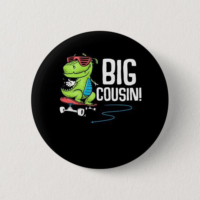 Chapa Redonda De 5 Cm Patinaje de Big Cousin (Anverso)
