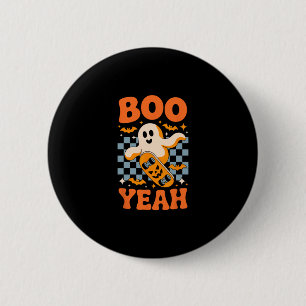 Chapa Redonda De 5 Cm Patinaje fantasma divertido Boo Yeah Halloween Ska