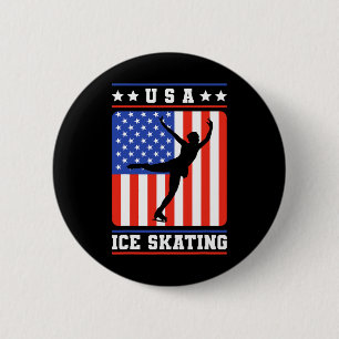 Chapa Redonda De 5 Cm Patinaje Hielo Ice De Estados Unidos