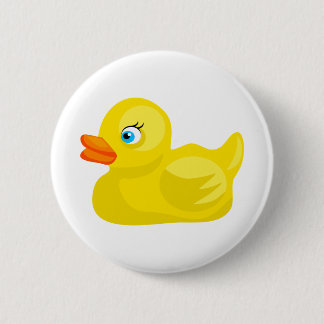 Chapa Redonda De 5 Cm Pato de goma amarillo