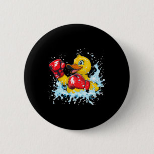Chapa Redonda De 5 Cm Pato de goma boxeador con guantes de boxeo kickbox