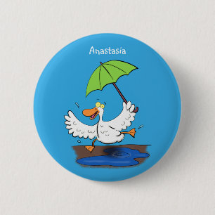 Chapa Redonda De 5 Cm Pato gracioso con personalizado bailarín de paragu
