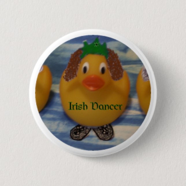 Chapa Redonda De 5 Cm Pato irlandés del bailarín (Anverso)