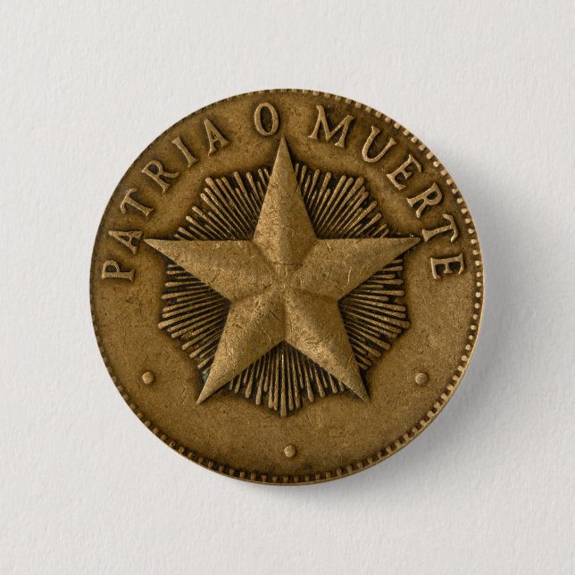 Chapa Redonda De 5 Cm Patria o Muerte (Anverso)