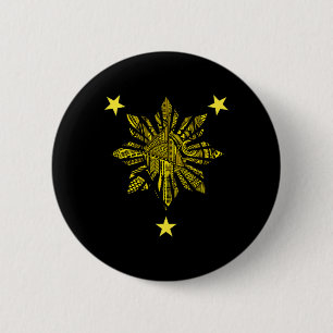 Chapa Redonda De 5 Cm Patrimonio filipino - Guerrero tribal polinesio