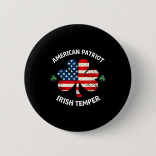 Chapa Redonda De 5 Cm patriota americano temperamento irlandés divertido