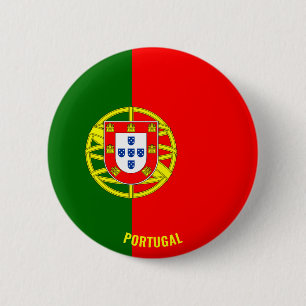 Chapa Redonda De 5 Cm Patriótico con bandera de Portugal