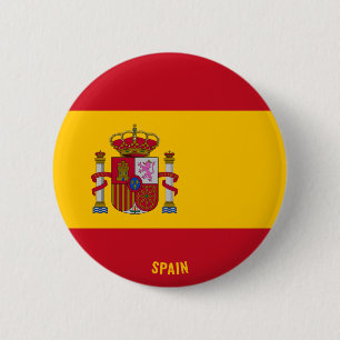 Chapa Redonda De 5 Cm Patriótico de Bandera de España