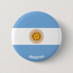 Chapa Redonda De 5 Cm Patriótico de la Bandera Argentina