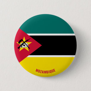 Chapa Redonda De 5 Cm Patriótico de la bandera de Mozambique