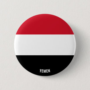 Chapa Redonda De 5 Cm Patriótico de la bandera de Yemen