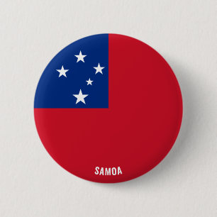 Chapa Redonda De 5 Cm Patriótico encantador de la bandera de Samoa