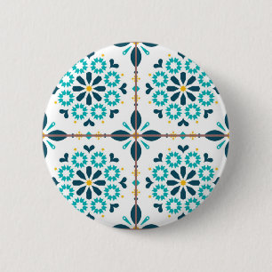 Chapa Redonda De 5 Cm Patrón de azulejos de cerámica