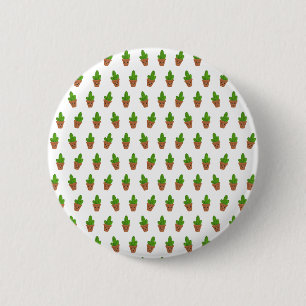 Chapa Redonda De 5 Cm Patrón de Cactus Cuto - Diseño de Amante de Planta