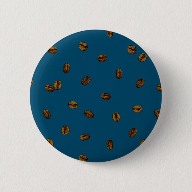 Chapa Redonda De 5 Cm Patrón de café (Anverso)