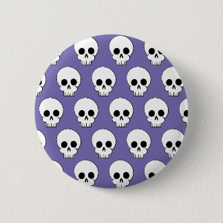 Chapa Redonda De 5 Cm Patrón de calavera de Halloween