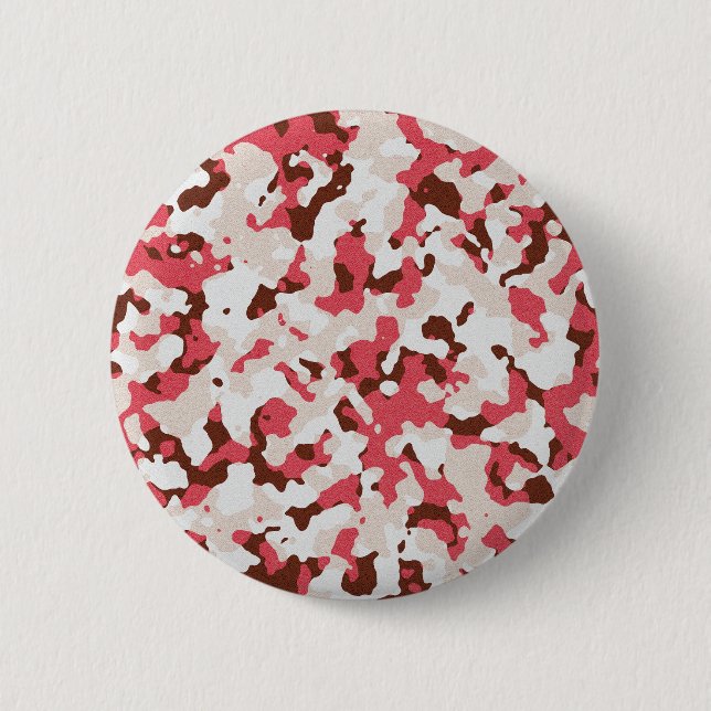 Chapa Redonda De 5 Cm Patrón de camuflaje rojo (Anverso)