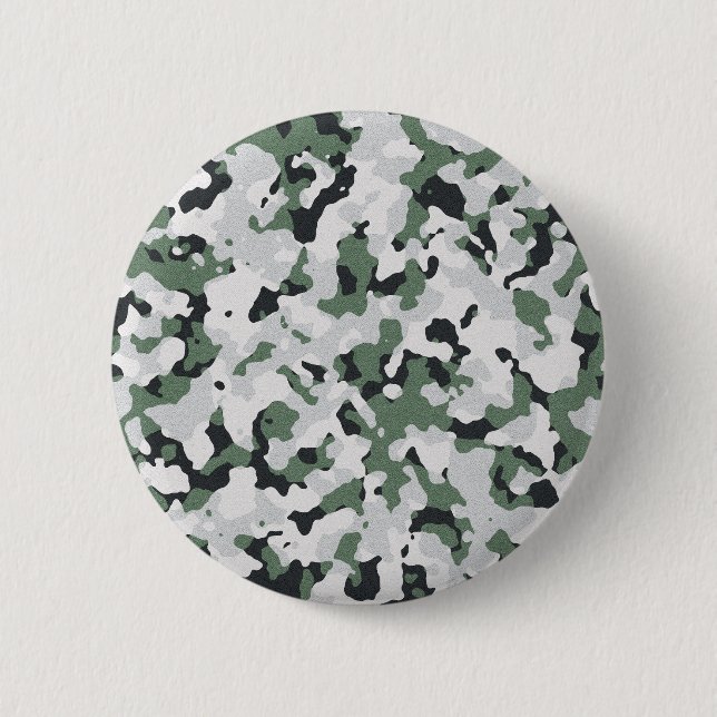 Chapa Redonda De 5 Cm Patrón de camuflaje verde (Anverso)
