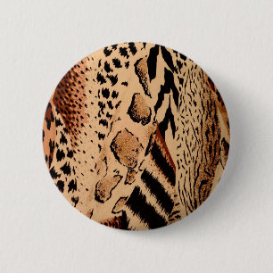 Chapa Redonda De 5 Cm Patrón de Cheetah