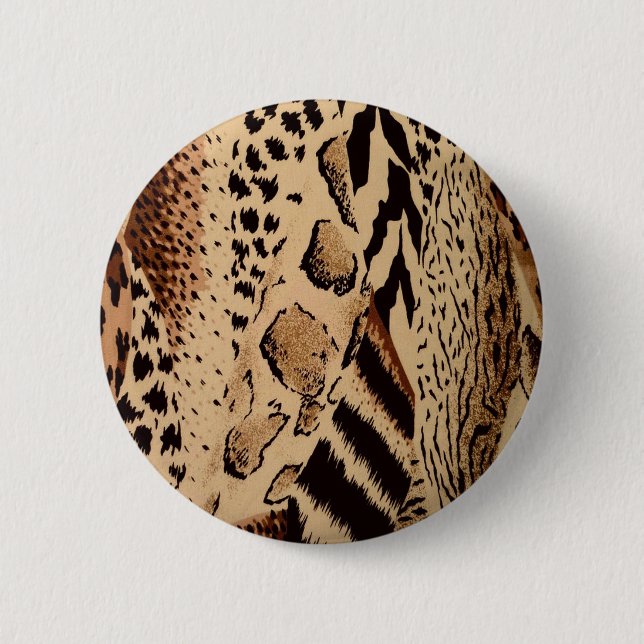Chapa Redonda De 5 Cm Patrón de Cheetah (Anverso)