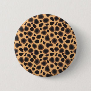 Chapa Redonda De 5 Cm Patrón de Cheetah