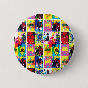 Chapa Redonda De 5 Cm Patrón de código de color Batman 2