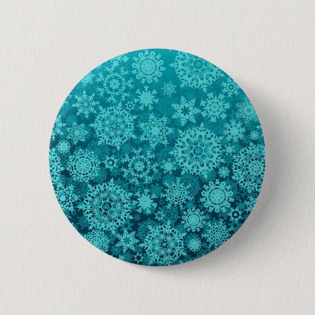 Chapa Redonda De 5 Cm Patrón de copo de nieve (Anverso)