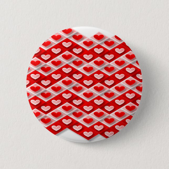 Chapa Redonda De 5 Cm Patrón de corazón de amor (Anverso)