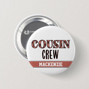 Chapa Redonda De 5 Cm Patrón de Cuadro Personalizado Primo Crew Primo Sq