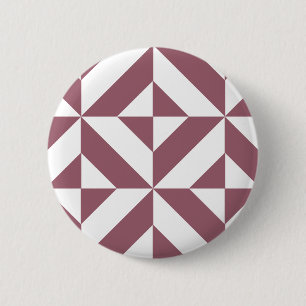 Chapa Redonda De 5 Cm Patrón de cubo de deducción geométrica de plum