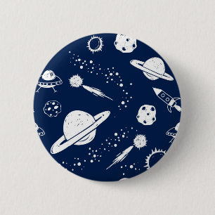 Chapa Redonda De 5 Cm Patrón de espacio