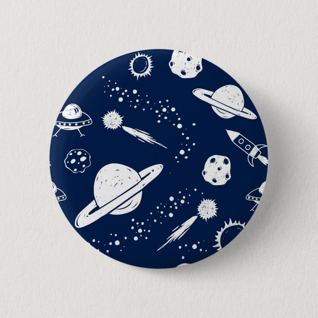 Chapa Redonda De 5 Cm Patrón de espacio (Anverso)