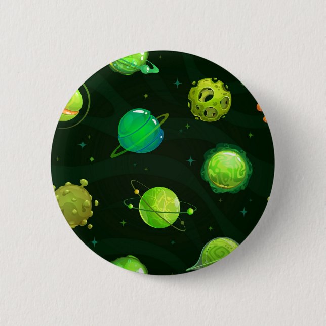 Chapa Redonda De 5 Cm Patrón de espacio (Anverso)