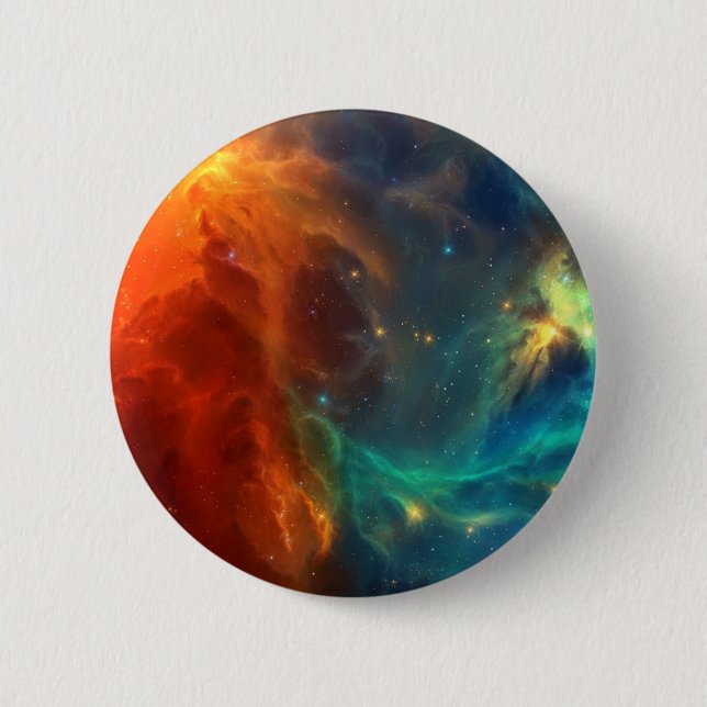 Chapa Redonda De 5 Cm Patrón de espacio (Anverso)